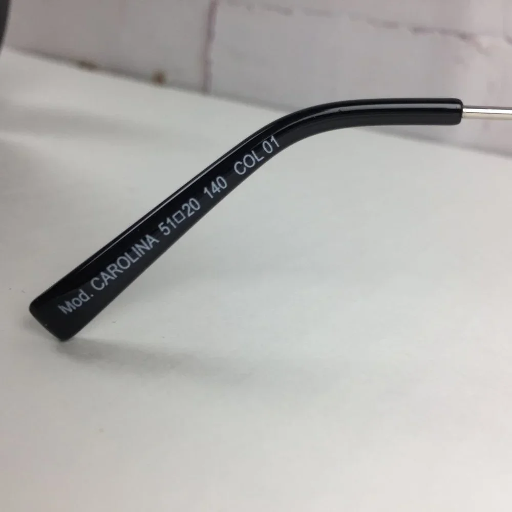 New: Diane Von Furstenberg Sunglasses/ Mirrored Black Rim - Picture 6 of 7